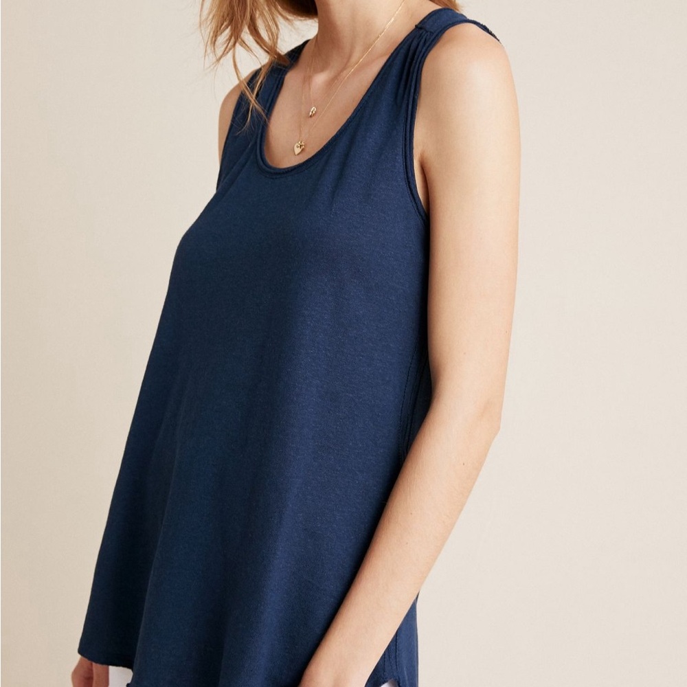 Anthropologie Seaworthy Tank, Navy Blue